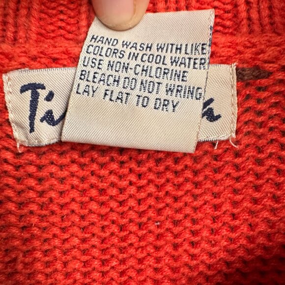 Timberlea Moose 1/2-Zip Sweater Red Brown—M - Picture 4 of 11